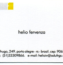 5 - Hélio Fervenza - Desert Presentations. Card containing name, address and logo.