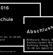Flyer Rundgang / Abschlussausstellung 2016