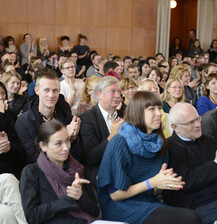 Die Aula war gut gefüllt