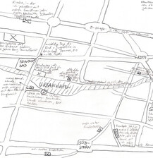 mental map, pen, pencil on paper, different dimensions