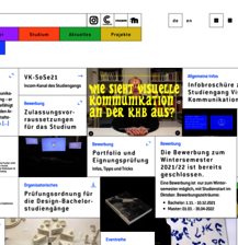 Website-Redesign der Weißensee Kunsthochschule