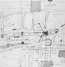 mental map, pen, pencil on paper, different dimensions