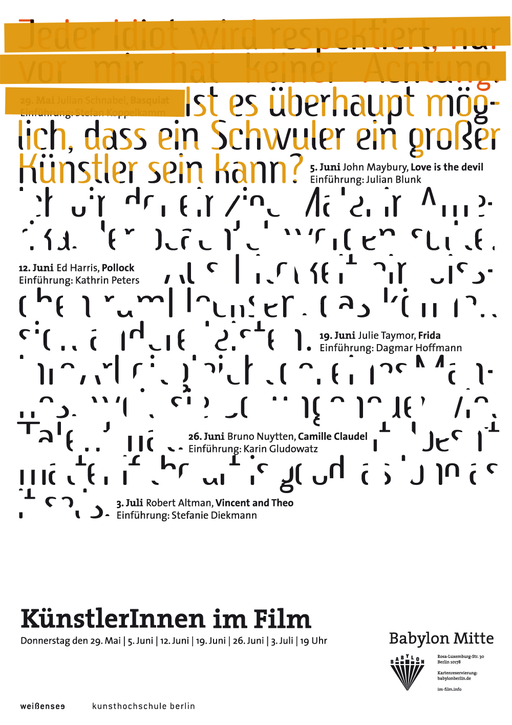 KünstlerInnen im Film